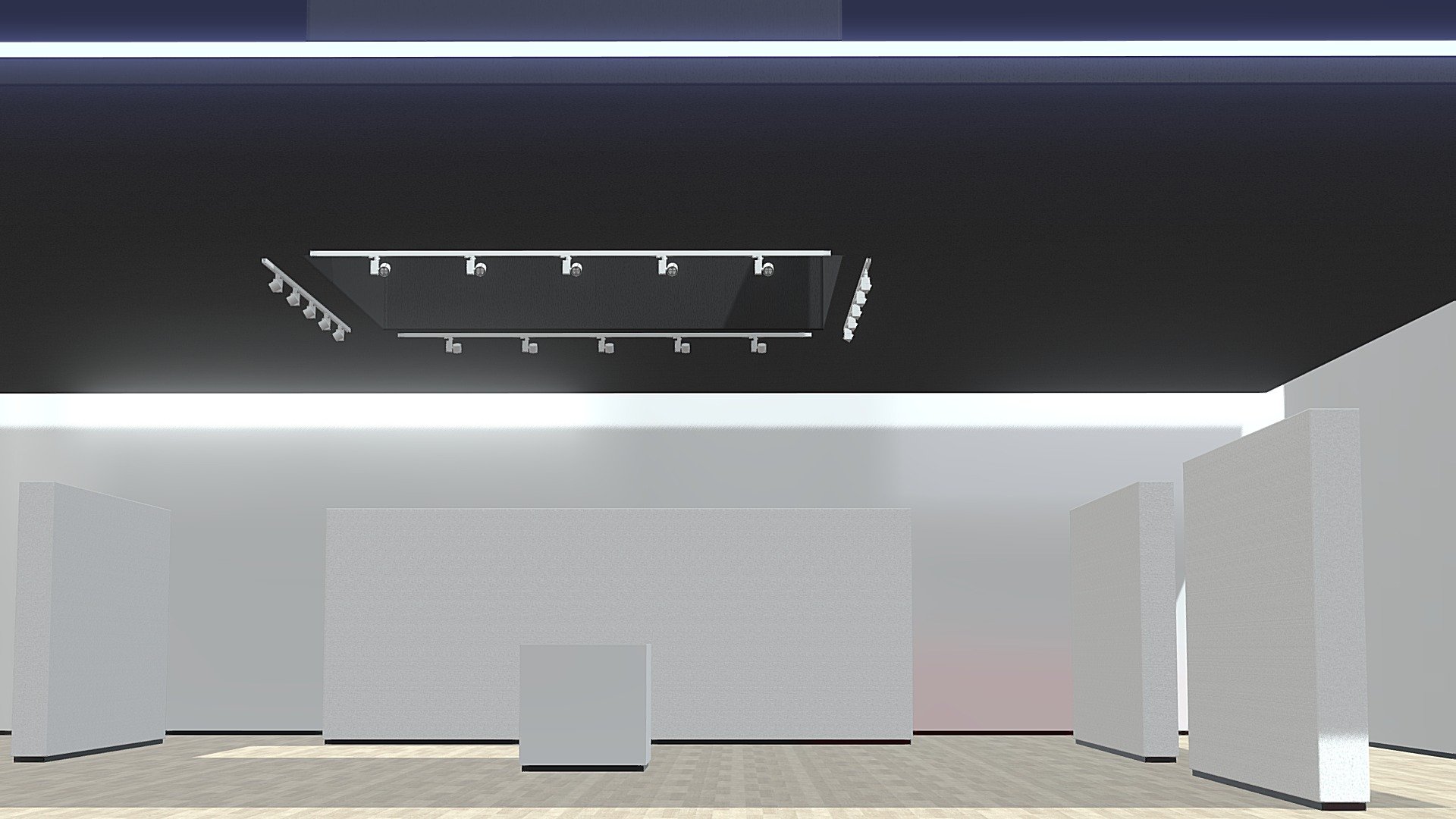 VR Square Room Gallery 4K 3d model