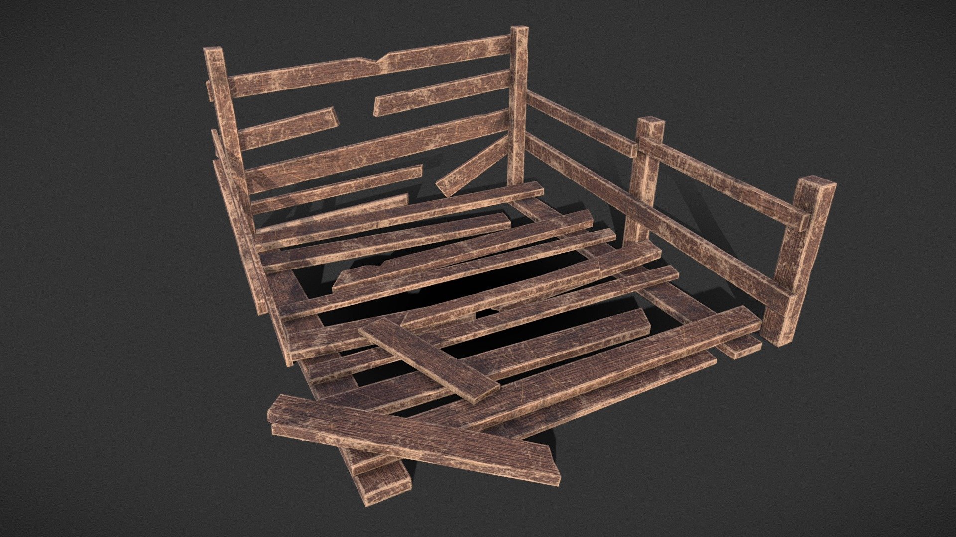 Wood Arrangement 3d model