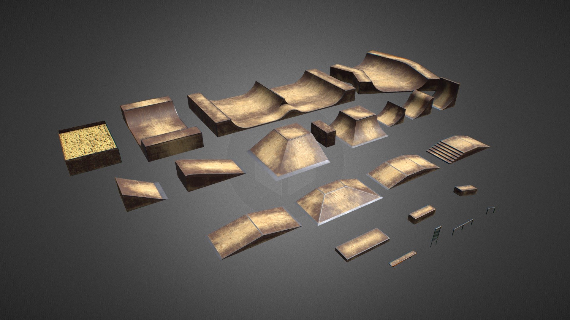 Skate Park Pack 3d model