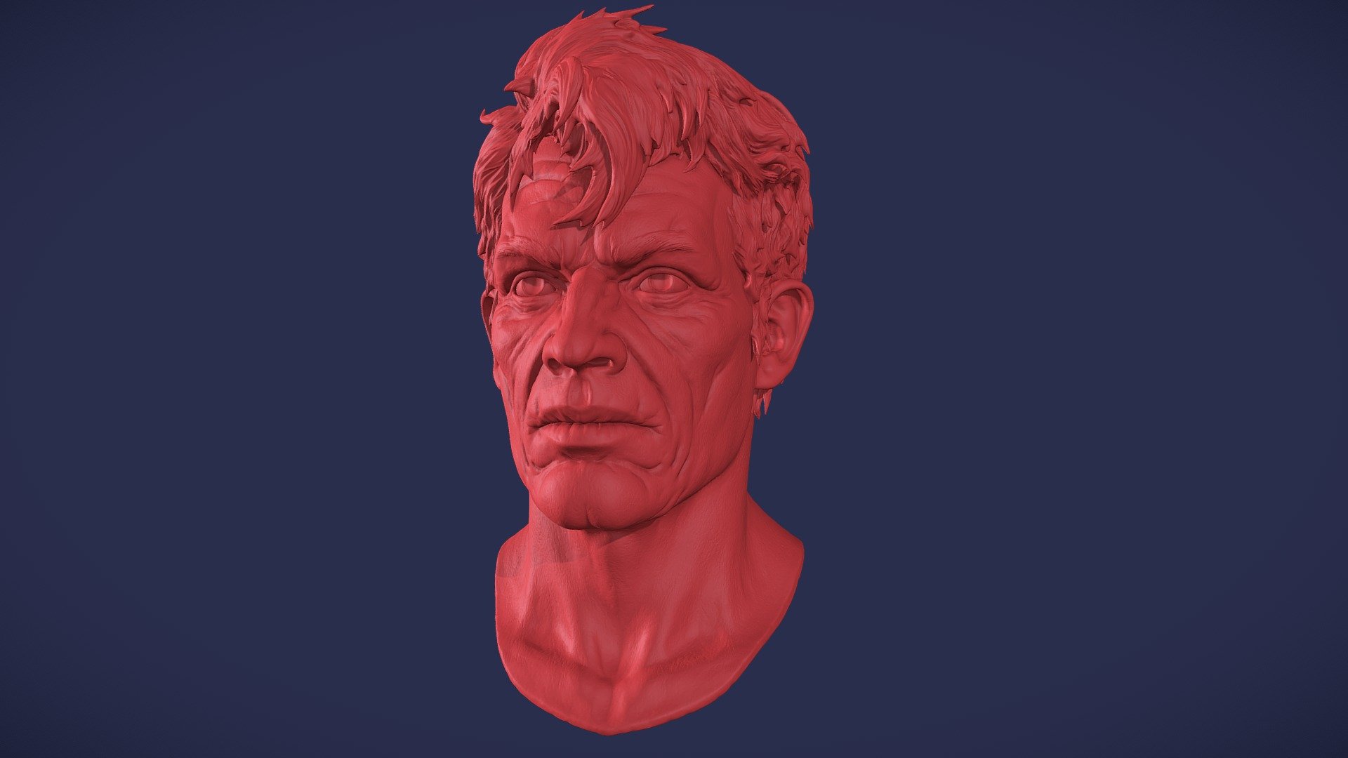 Old Man Head Sculpt 3d model