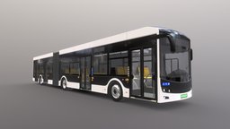 Articulated Electric City Bus [Full Interior]