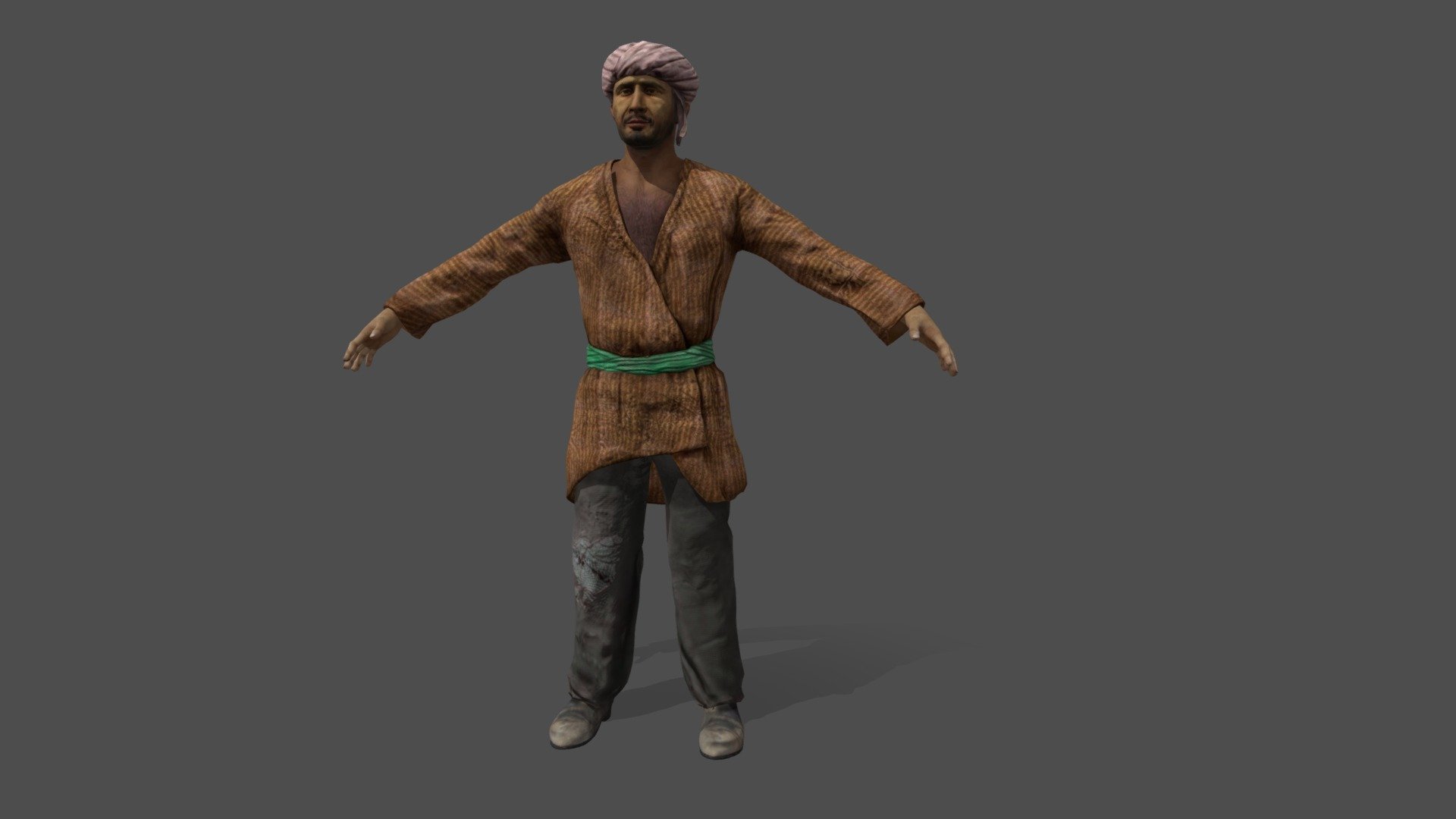 Asian robber 3d model