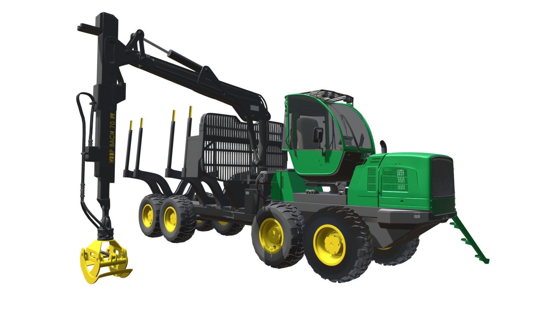 Forwarder Forestry Vehicle 3d model