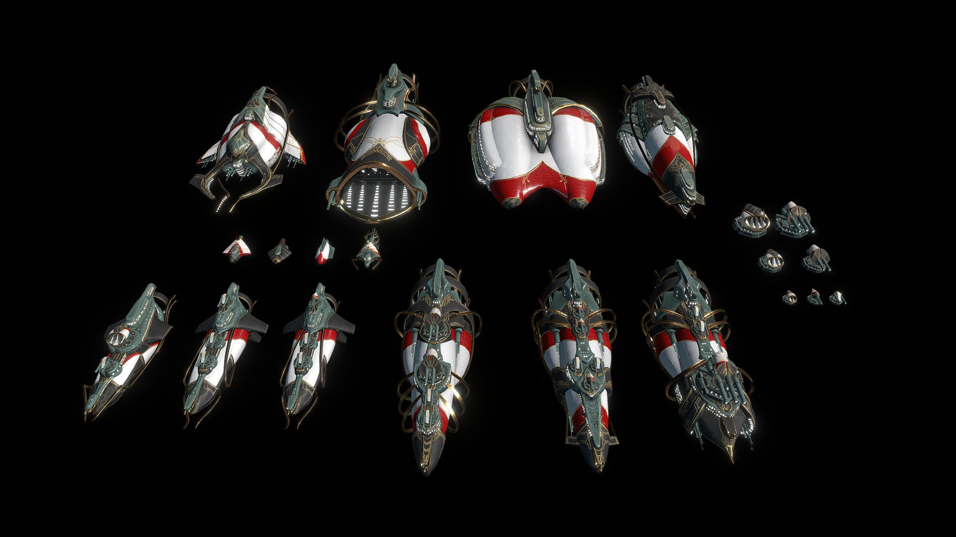 Esga ship set 3d model