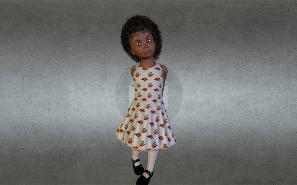 Black Doll 3d model