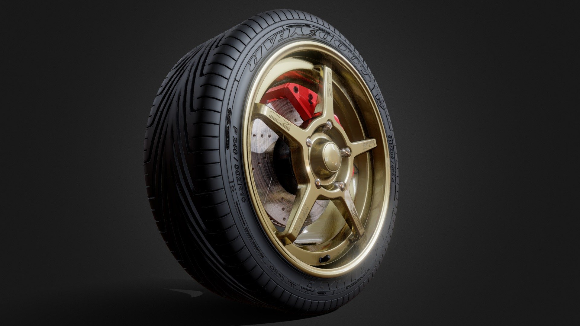 OZ racing alu wheel 2 3d model