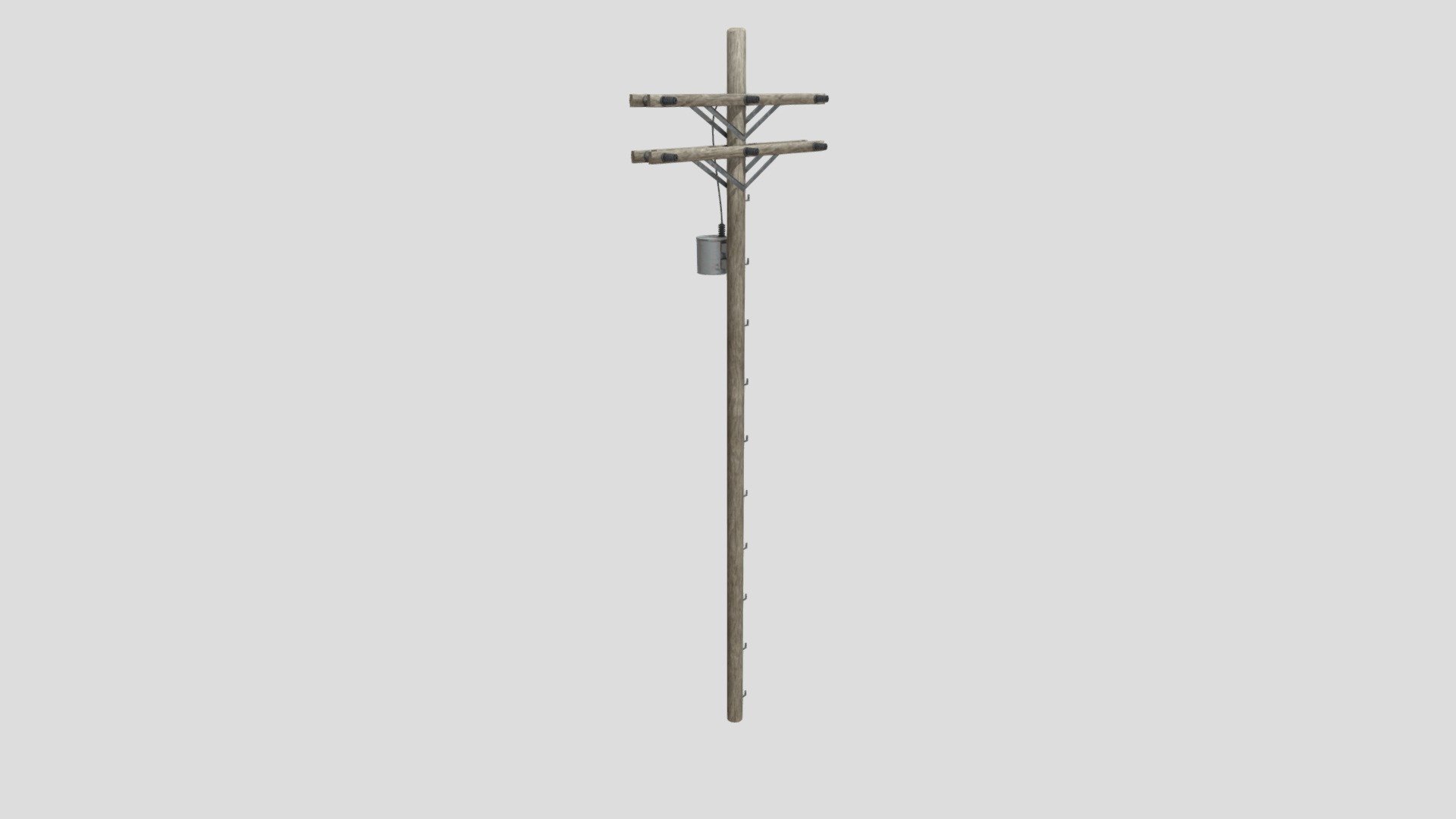 Power and Telephone Pole 4K 3d model