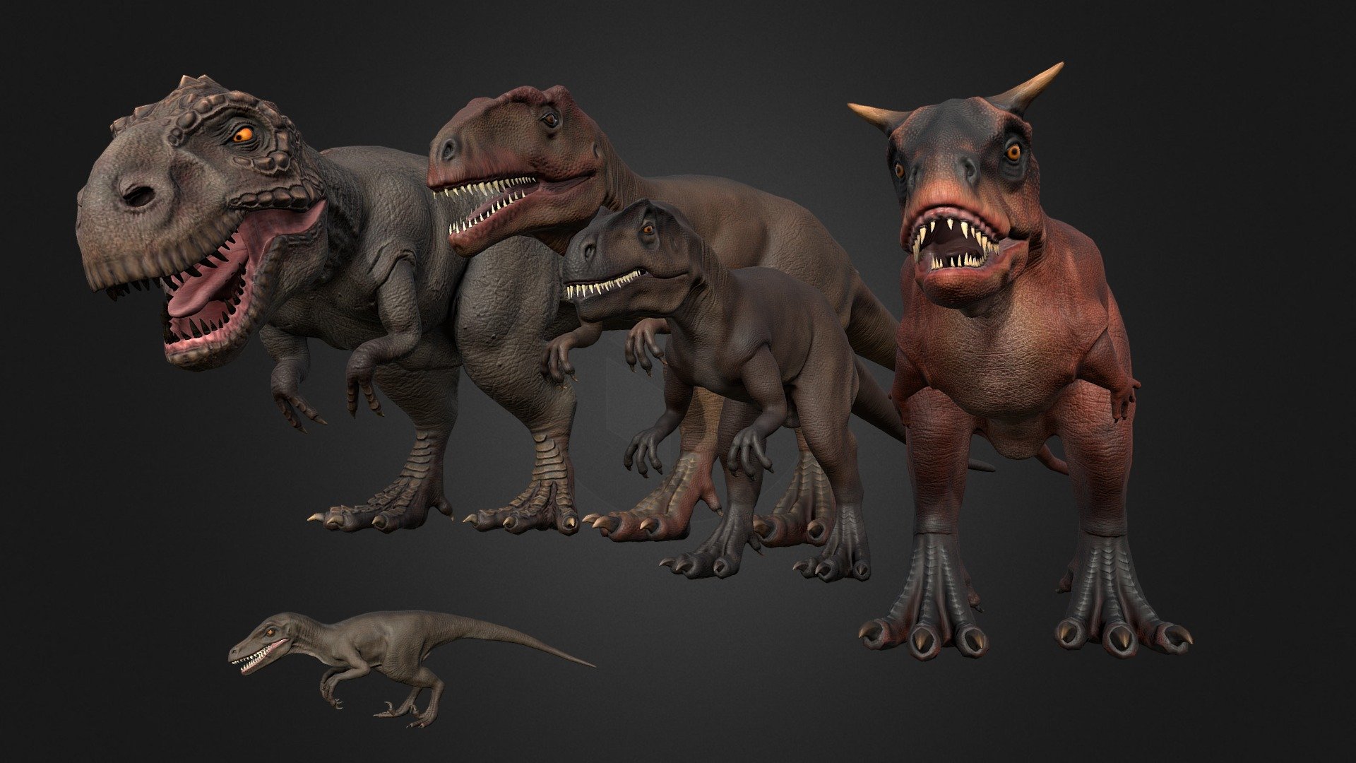 Theropods Pack 3d model