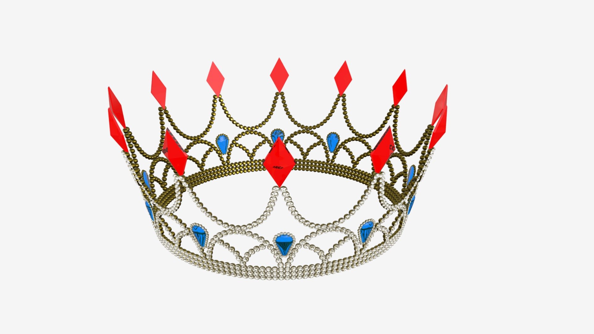 gold crown 3d model