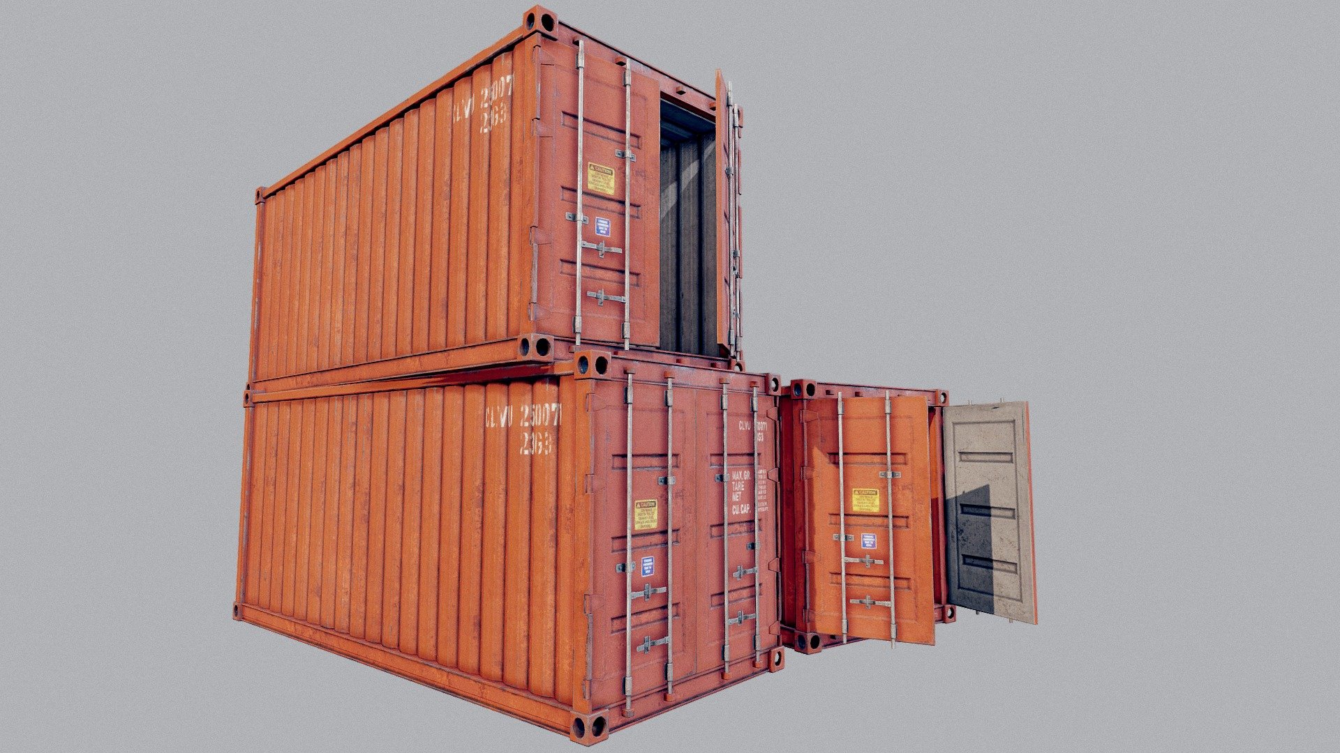 Enterable Shipping Container 01 3d model