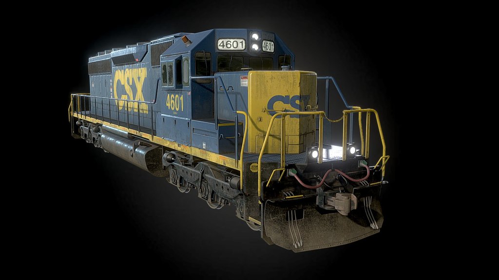 Electro-Motive Diesel SD40-2 Locomotive 3d model