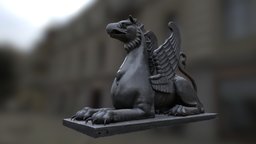 Griffon statue in Tbilisi