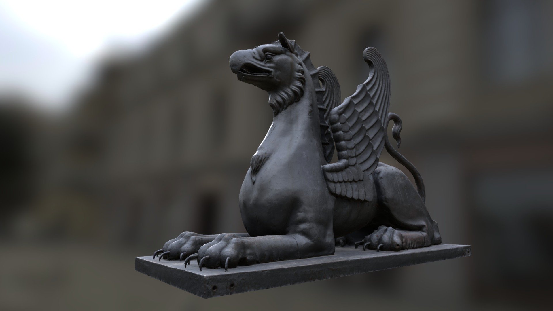 Griffon statue in Tbilisi 3d model