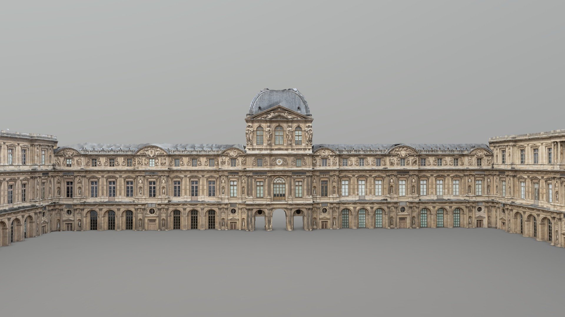 Cour carrée, Louvre Museum 3d model