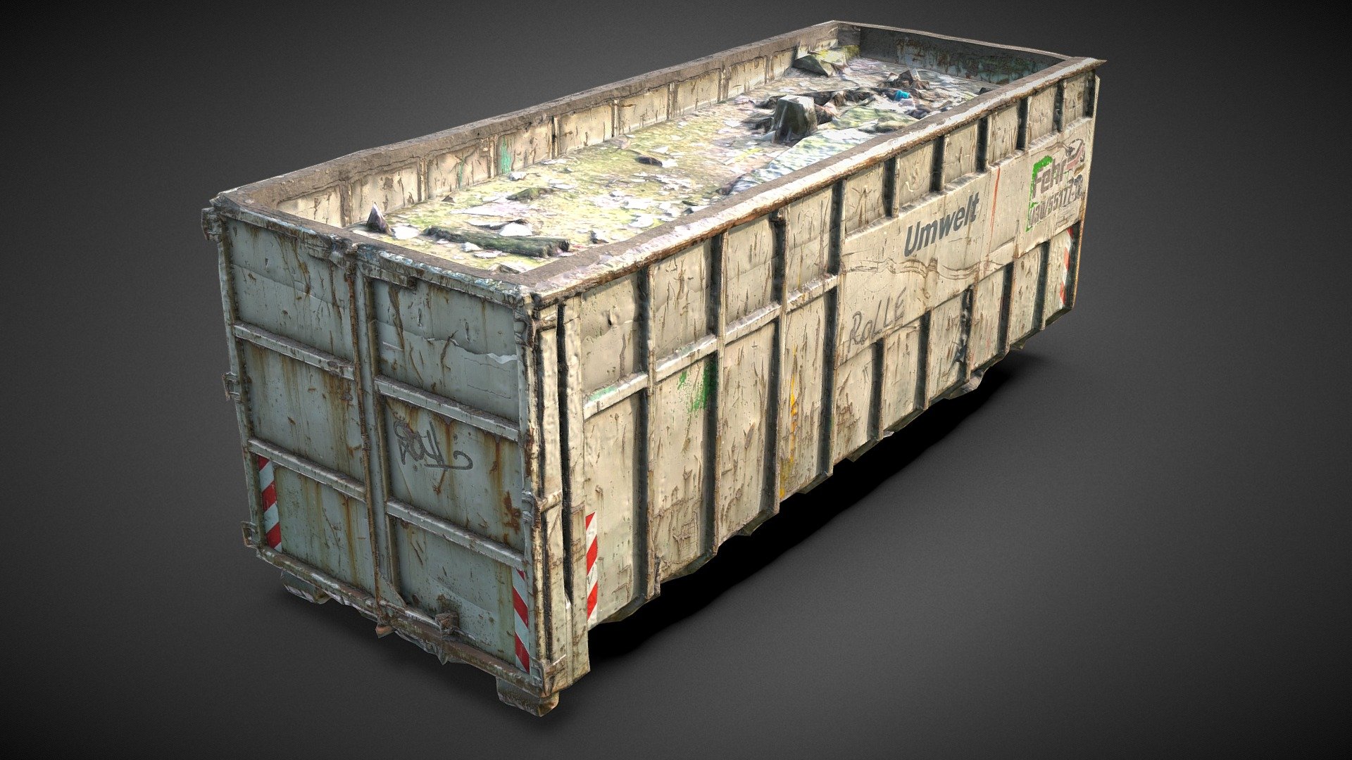 30ft Gravel Container 3d model