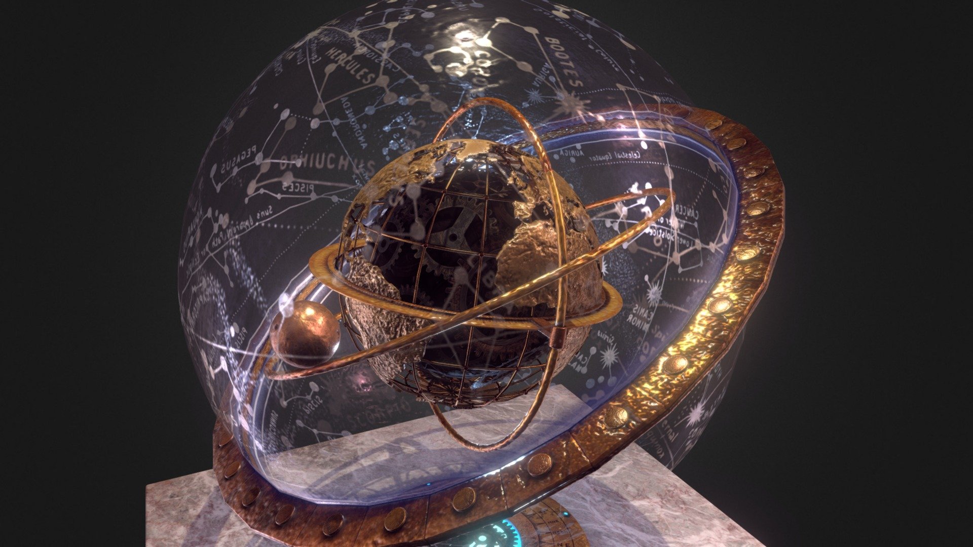 Steampunk Earth 3d model