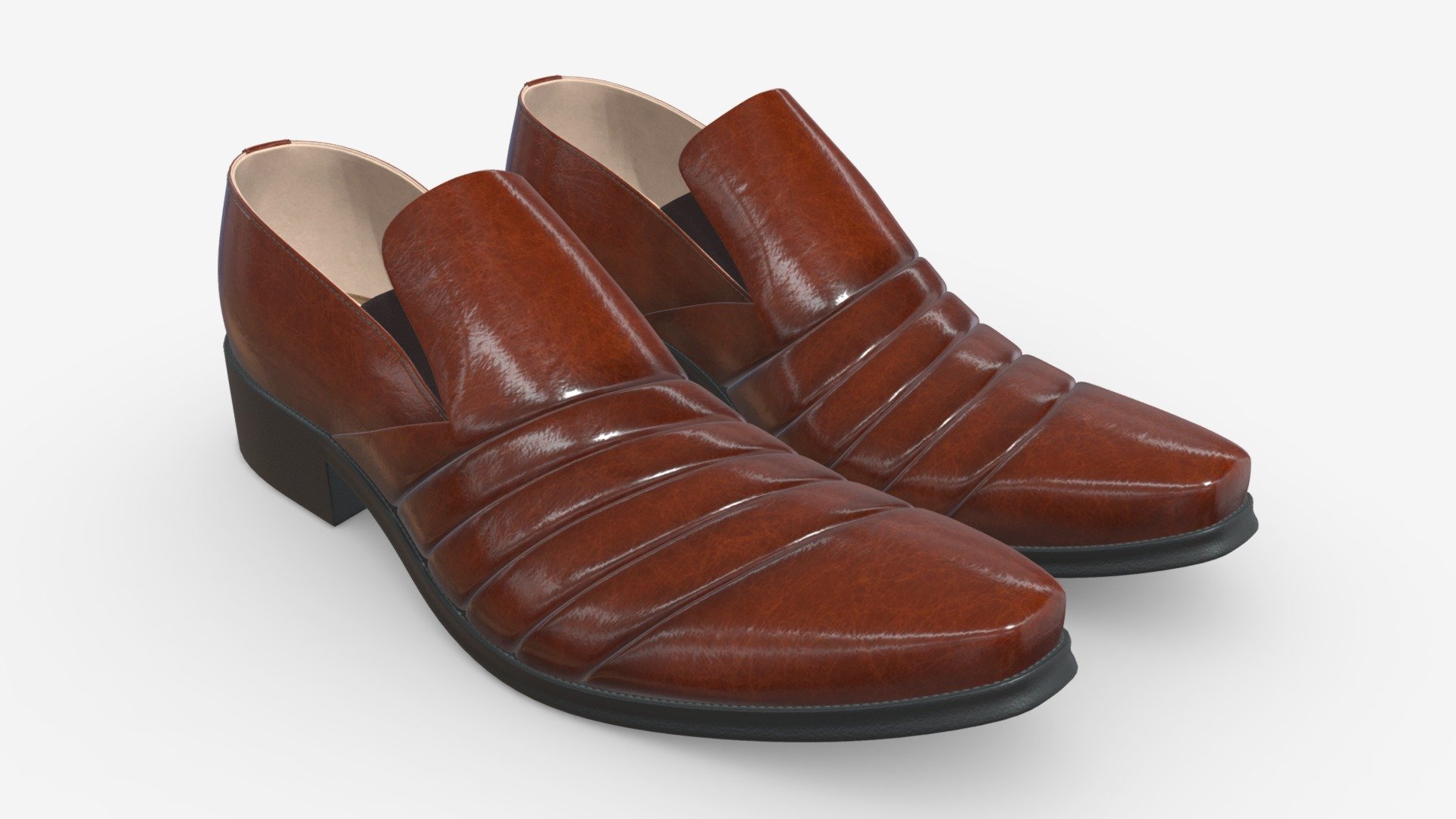 Mens classic shoes 01 3d model