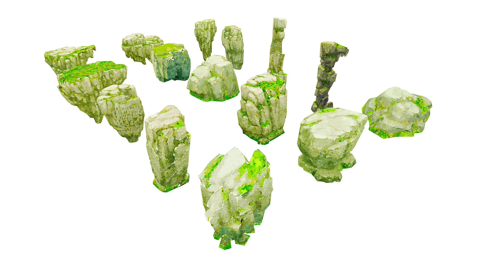 Rock Illustration Collection Part 3 3d model