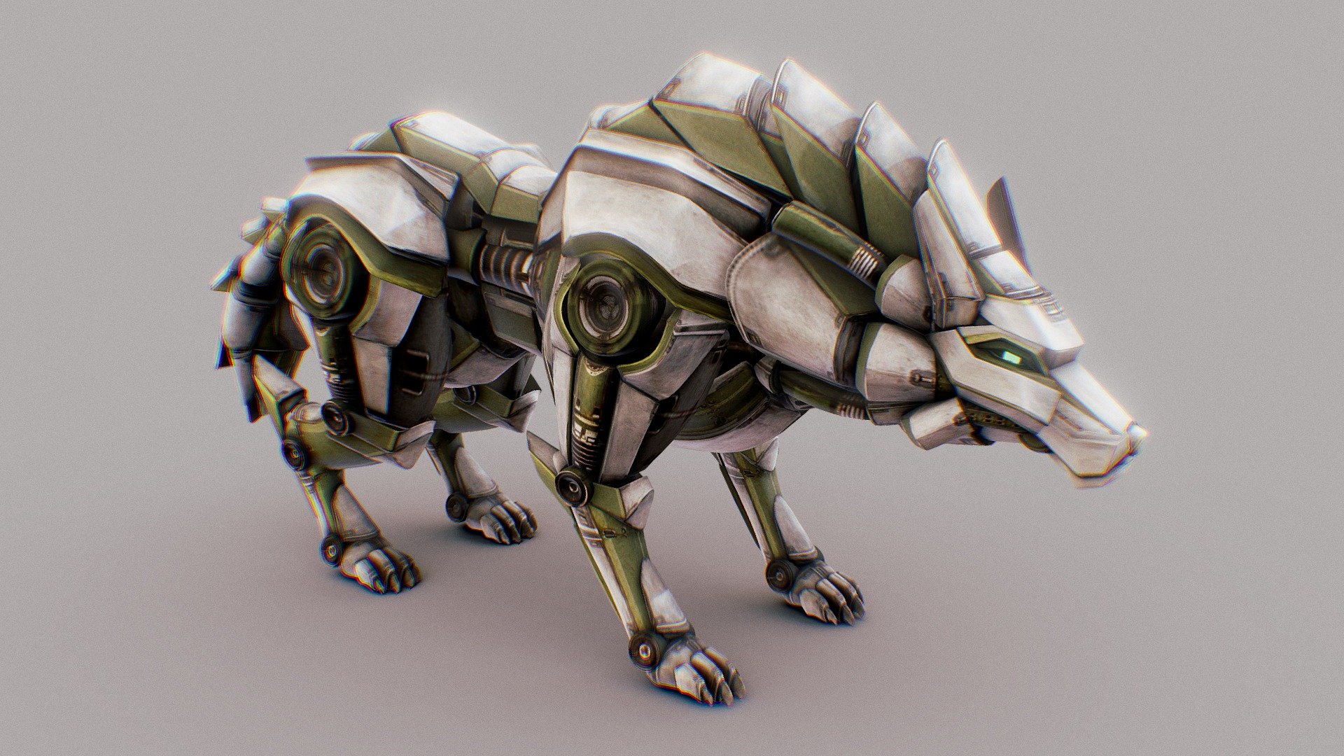 Wolf Mecha 3d model