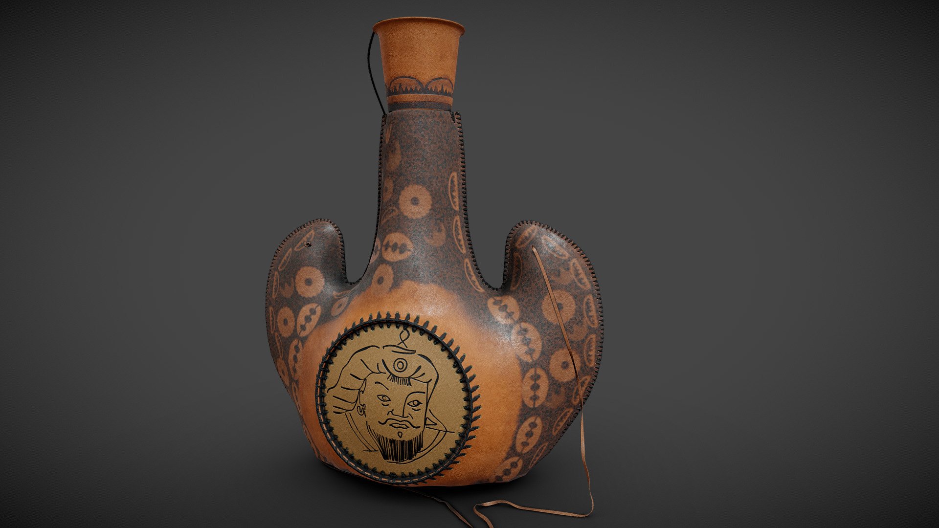 Bota bag / Wineskin 3d model