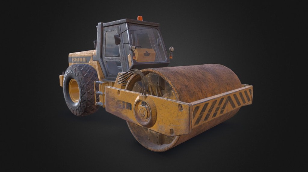 Road Roller 3d model