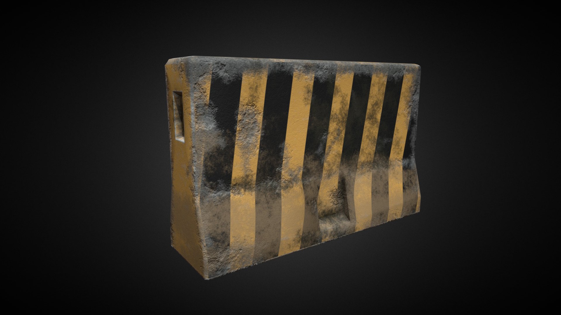 Concrete Road Block 3d model