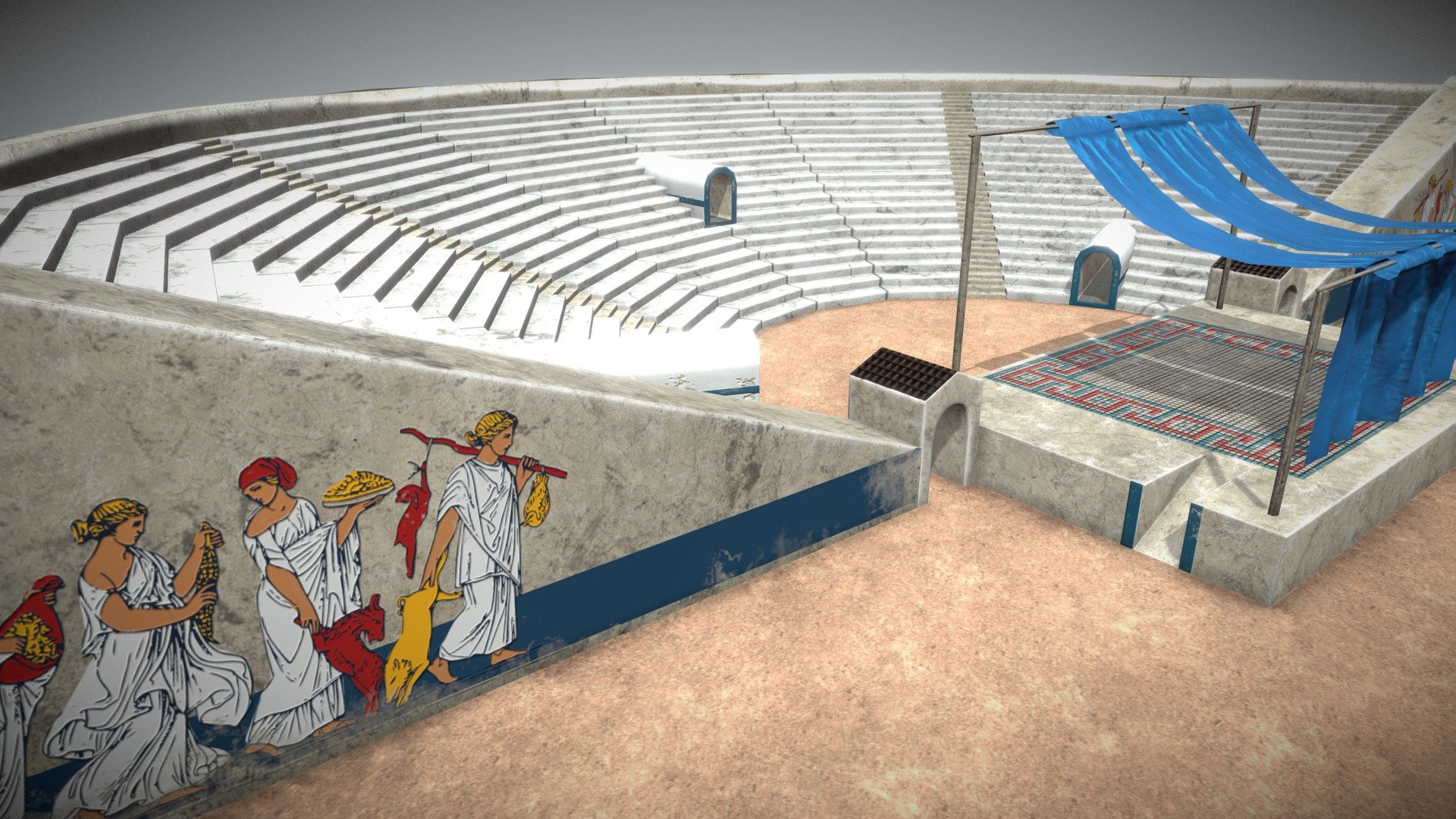 Greek Amphitheatre 3d model