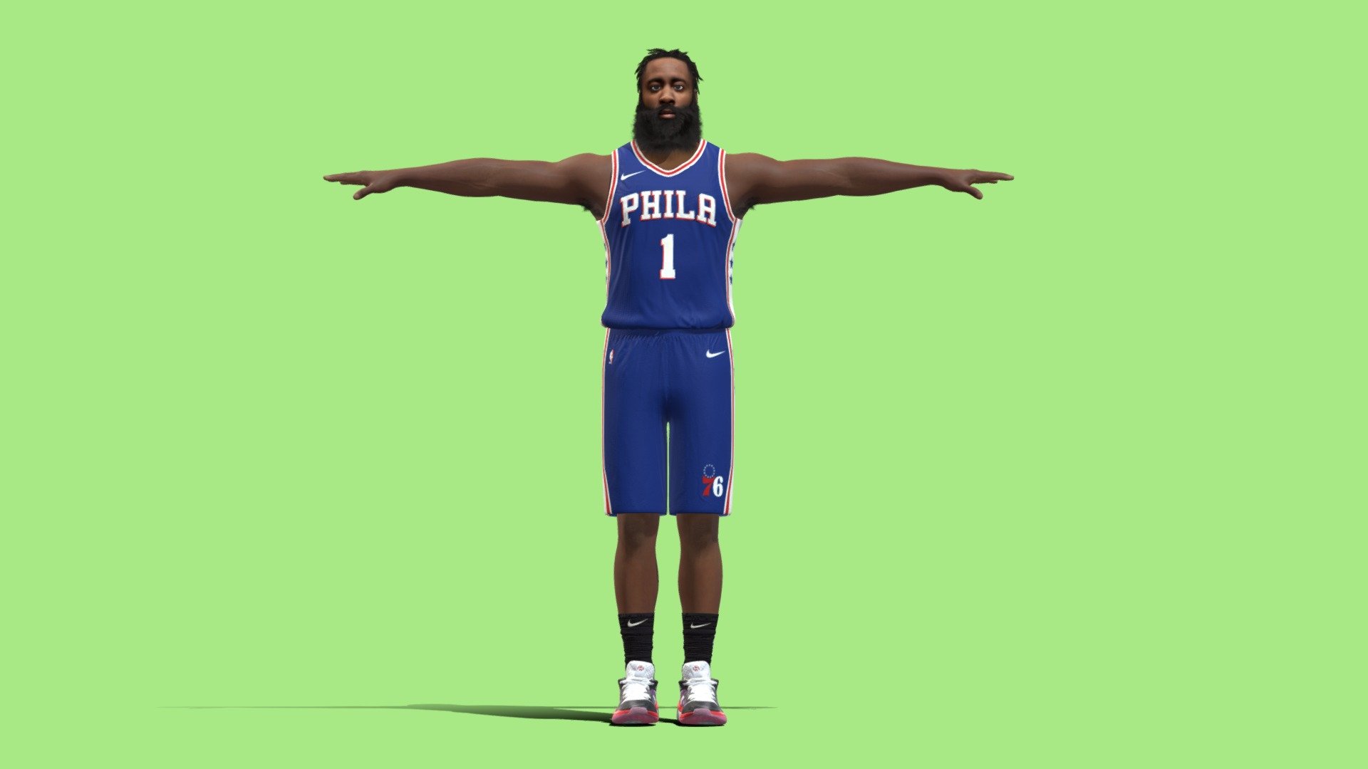 T-P Rigged James Harden Philadelphia 76ers NBA 3d model