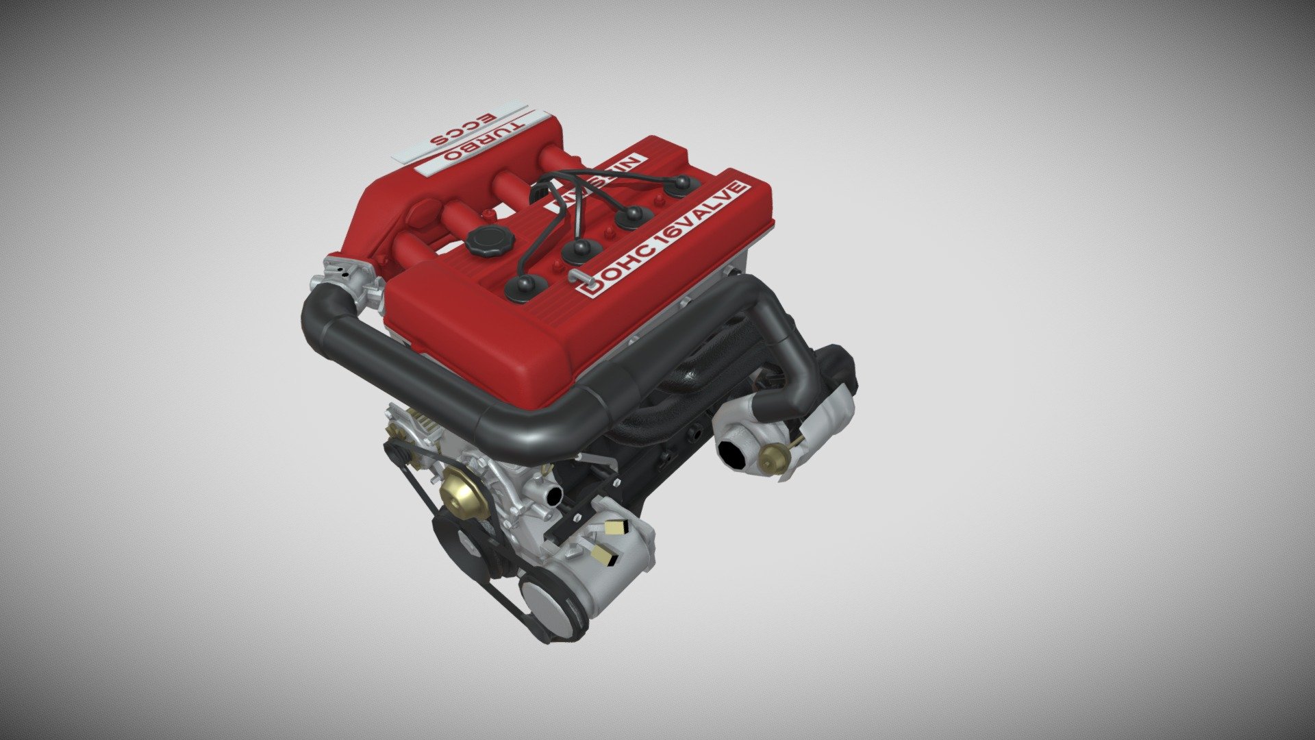 Nissan FJ20ET Engine 3d model