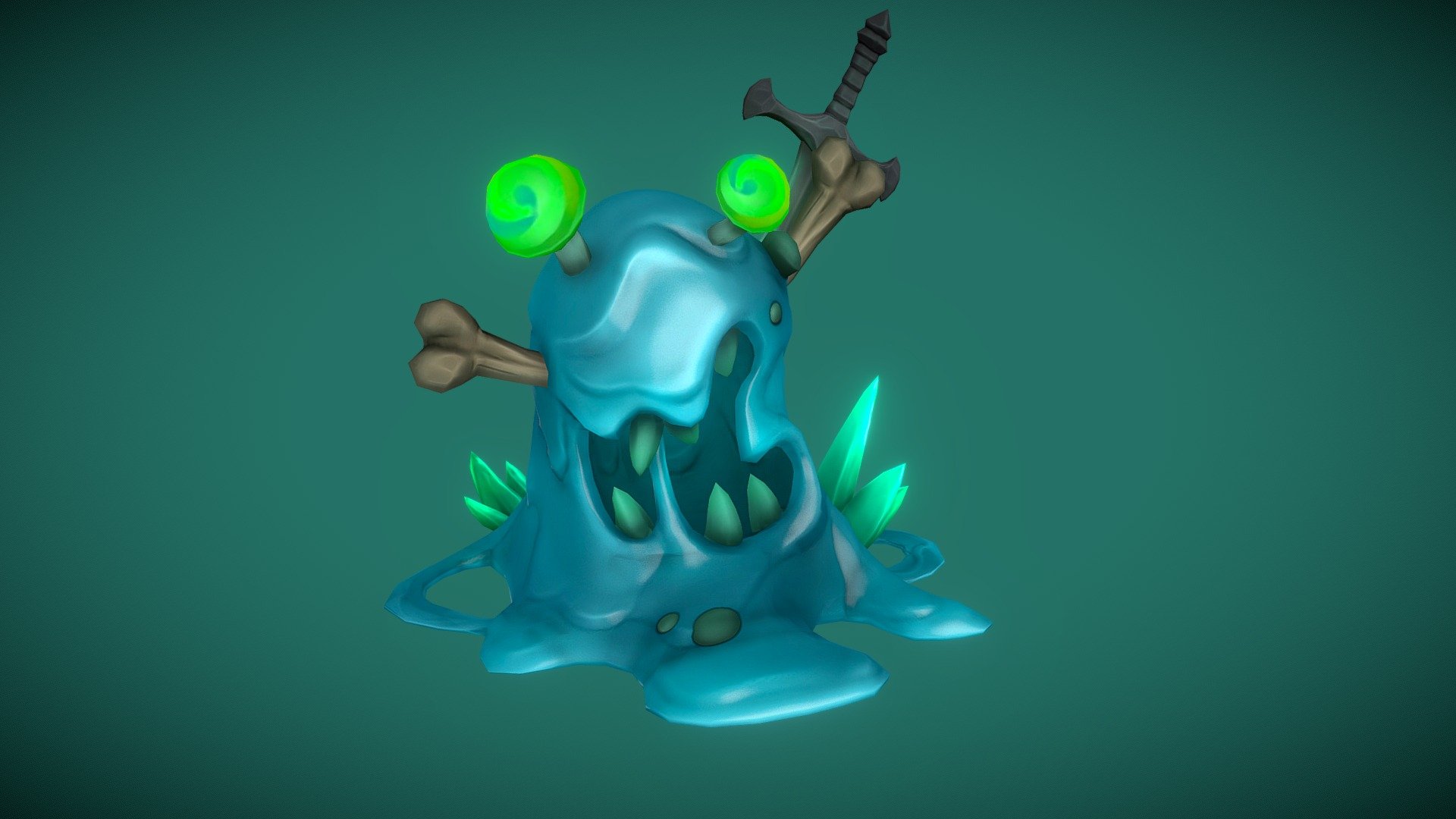 Stylized Fantasy Slug 3d model