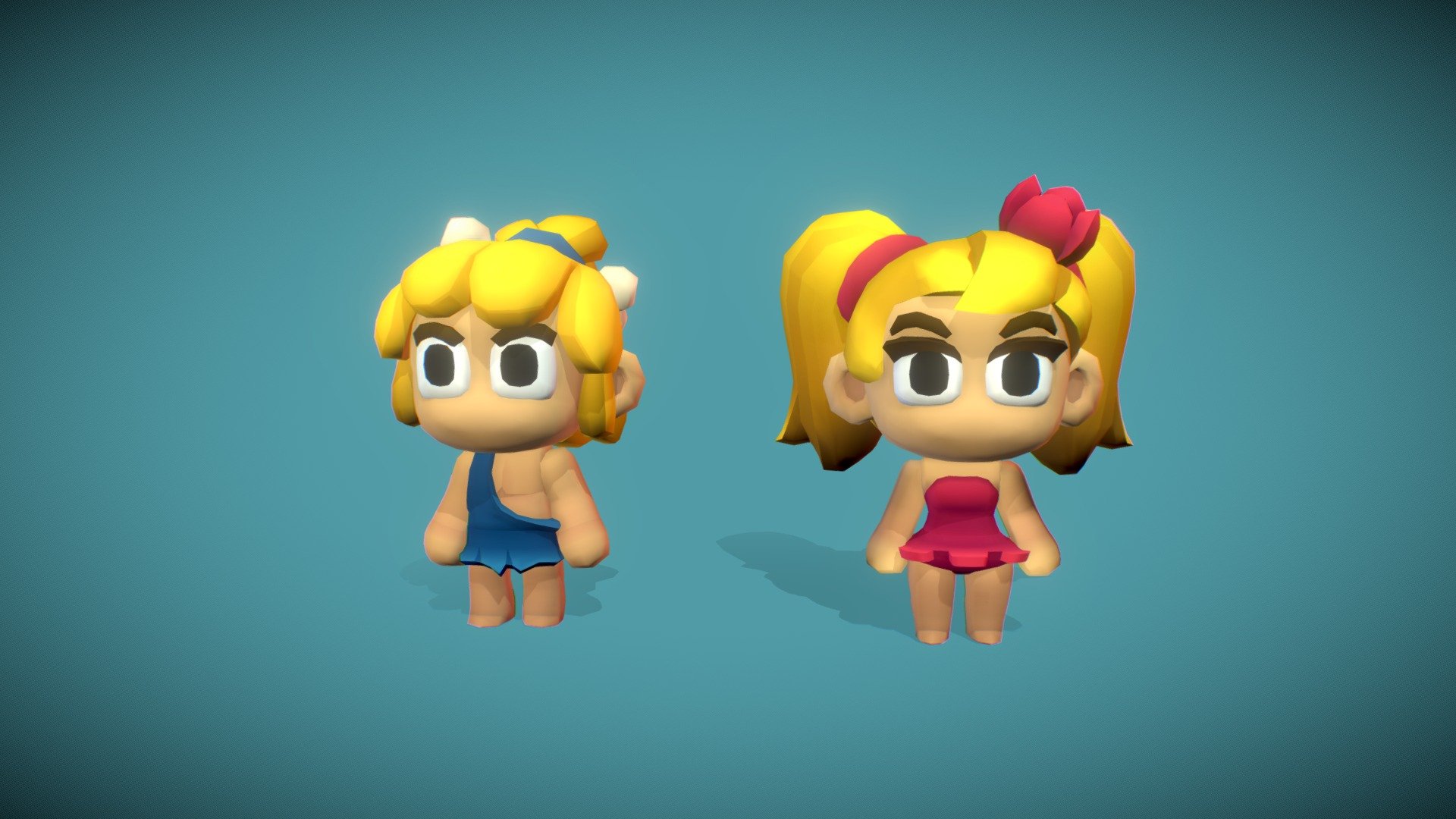 Jungle Characters Animations Preview 3d model