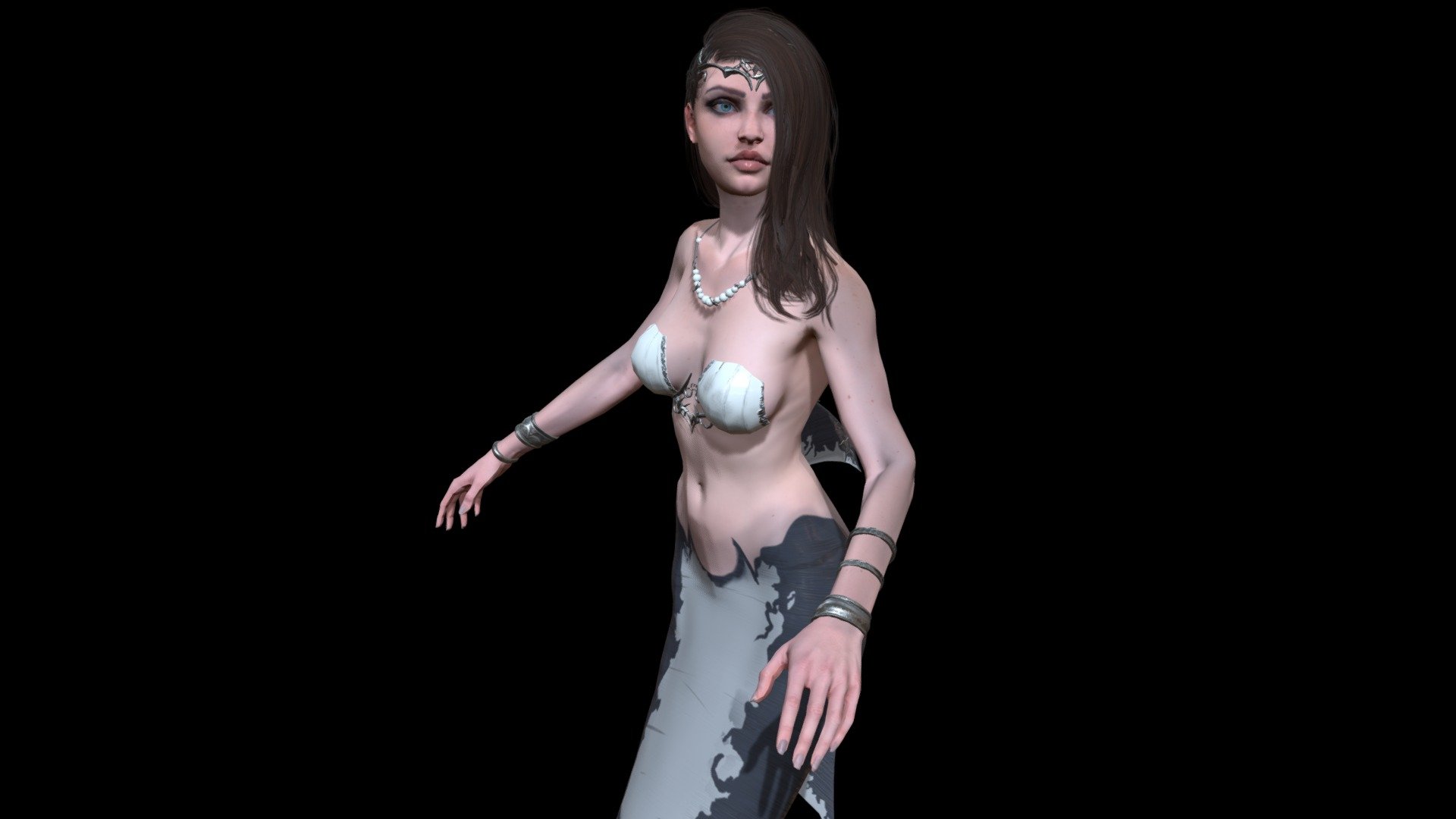 MermaidGameReady 3d model