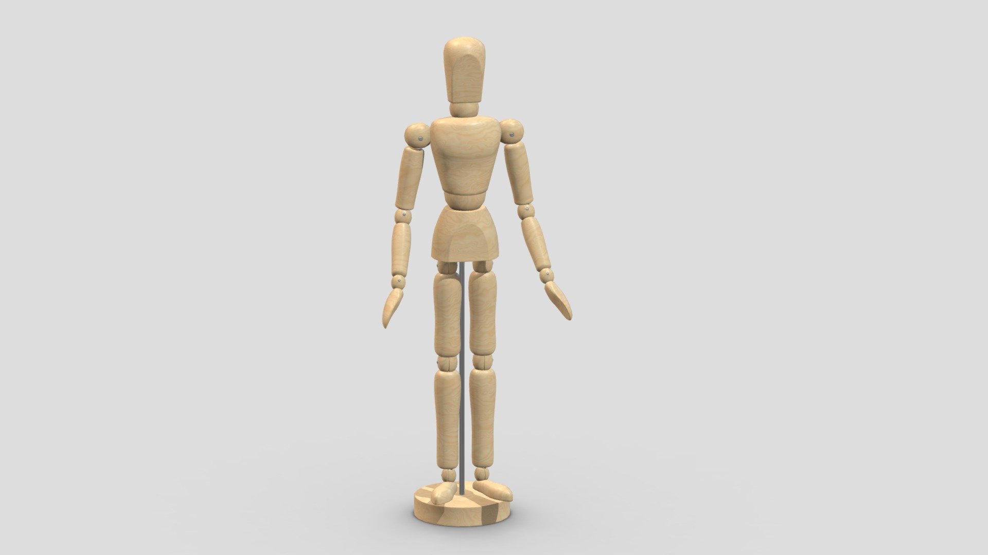 Wooden Manikin 3d model