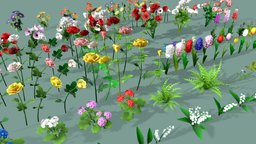 Flowers Asset lowpoly