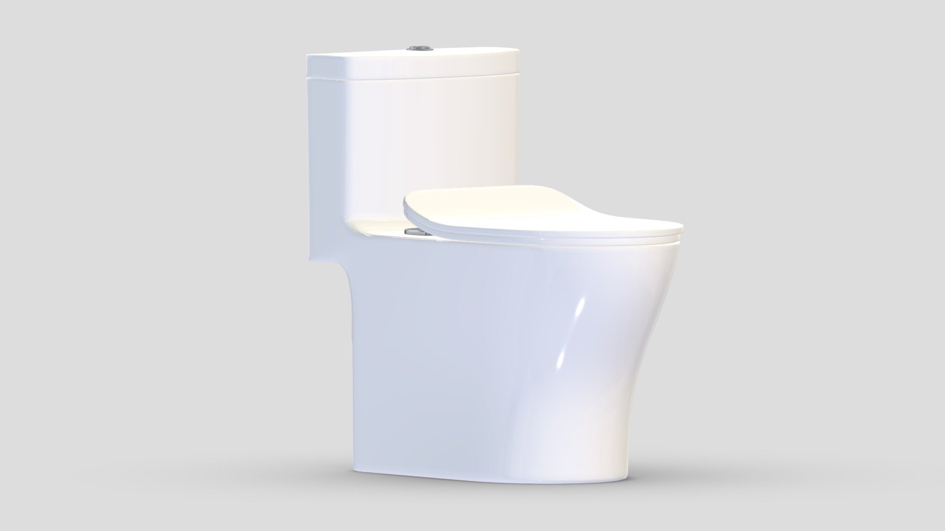 Aqua IV One-Piece Toilet 3d model