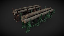 Industrial wood rack