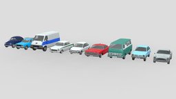 Low Poly Cars Collection 002