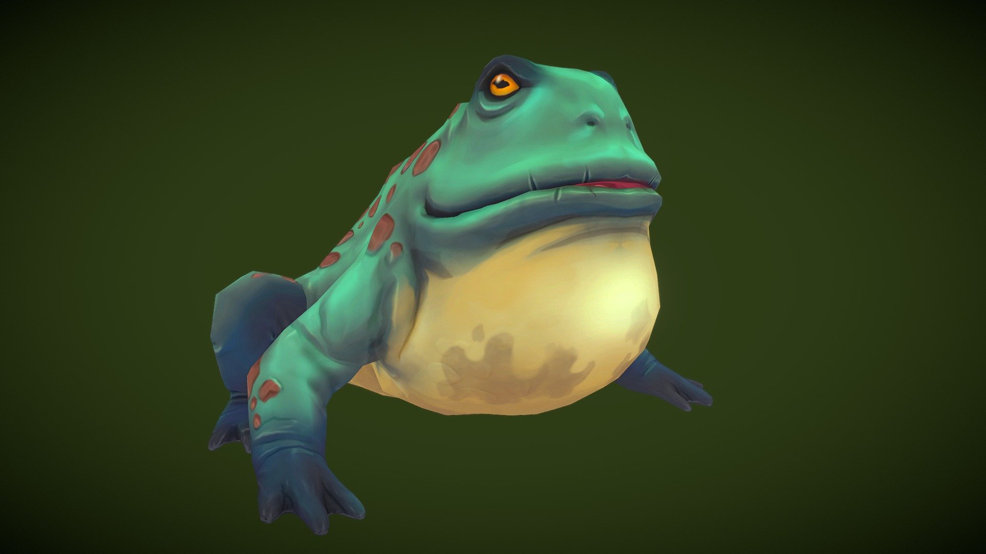 Stylized Fantasy Toad 3d model