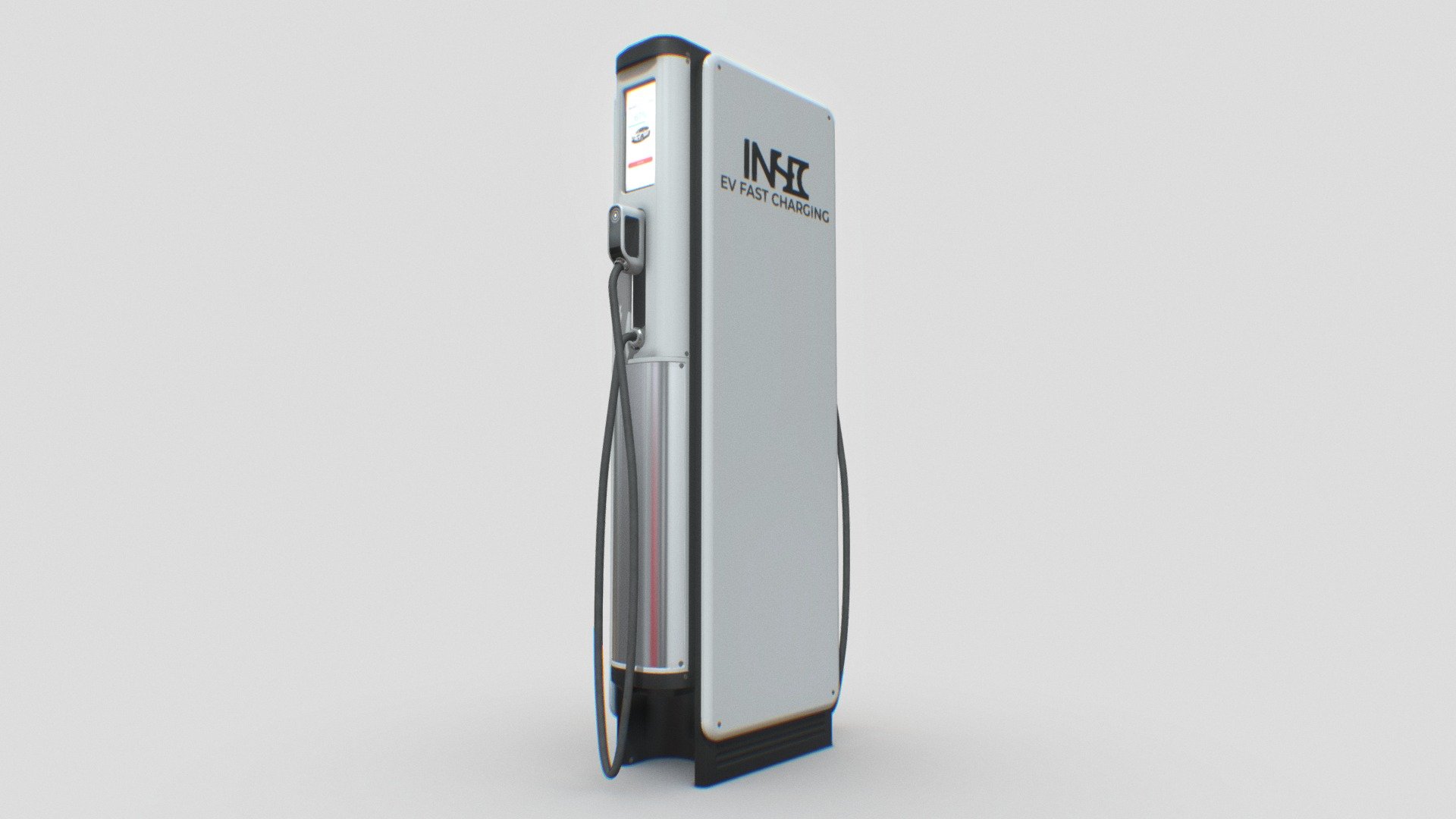 EV fast charging station 3d model