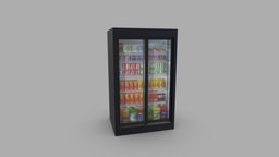 Low Poly Soft Drinks Fridge