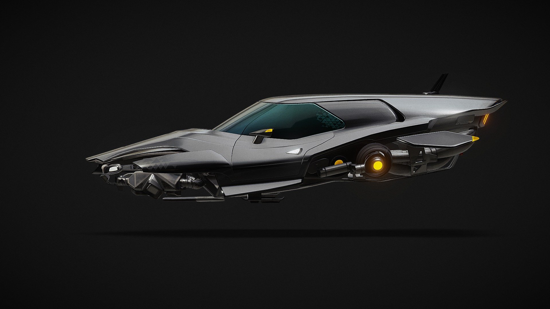 (FREE) Cyberpunk Hovercar 3d model