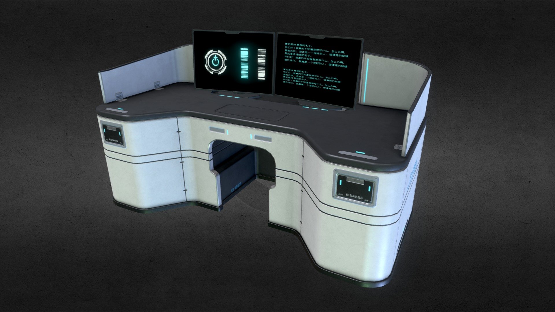 Sci-fi Desk 3d model