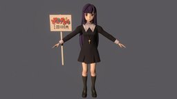 T pose rigged model of Zange