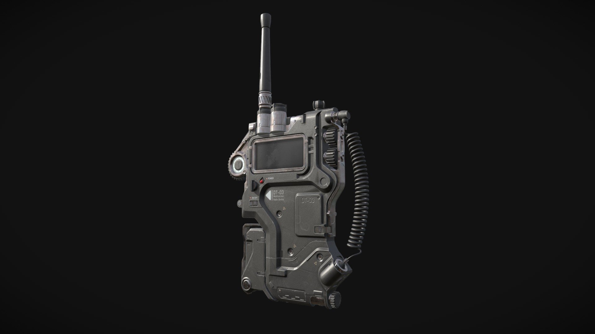 Hightech Radio Device 3d model