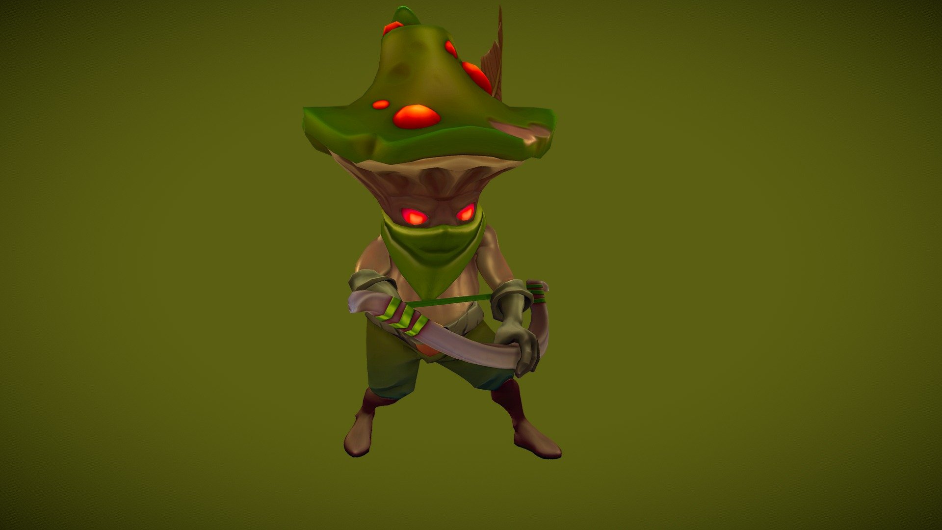 Stylized Mushroom Archer Minion 3d model