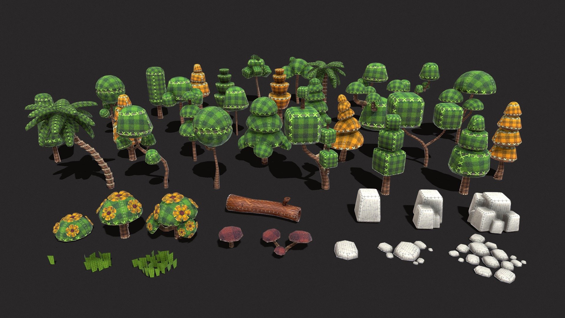 Low Poly Stylize Nature Pack 3d model