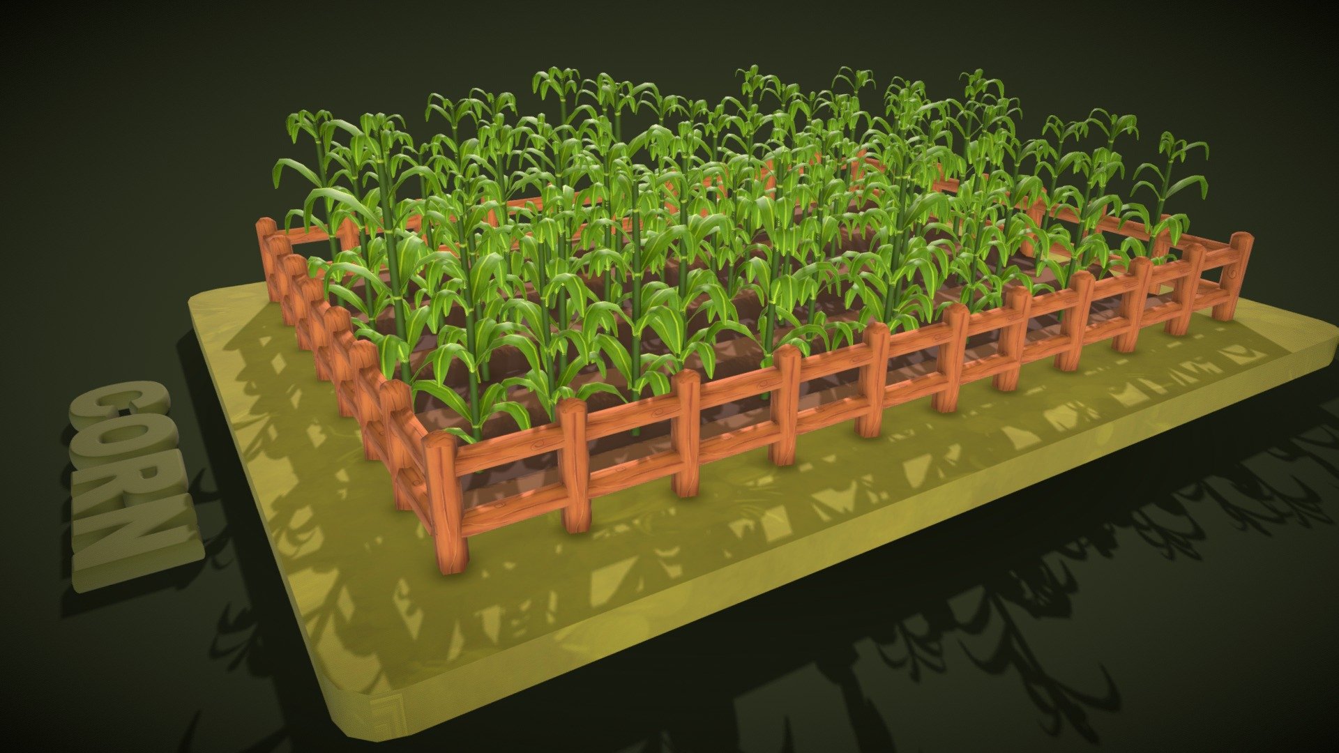 Corn Farm 3d model