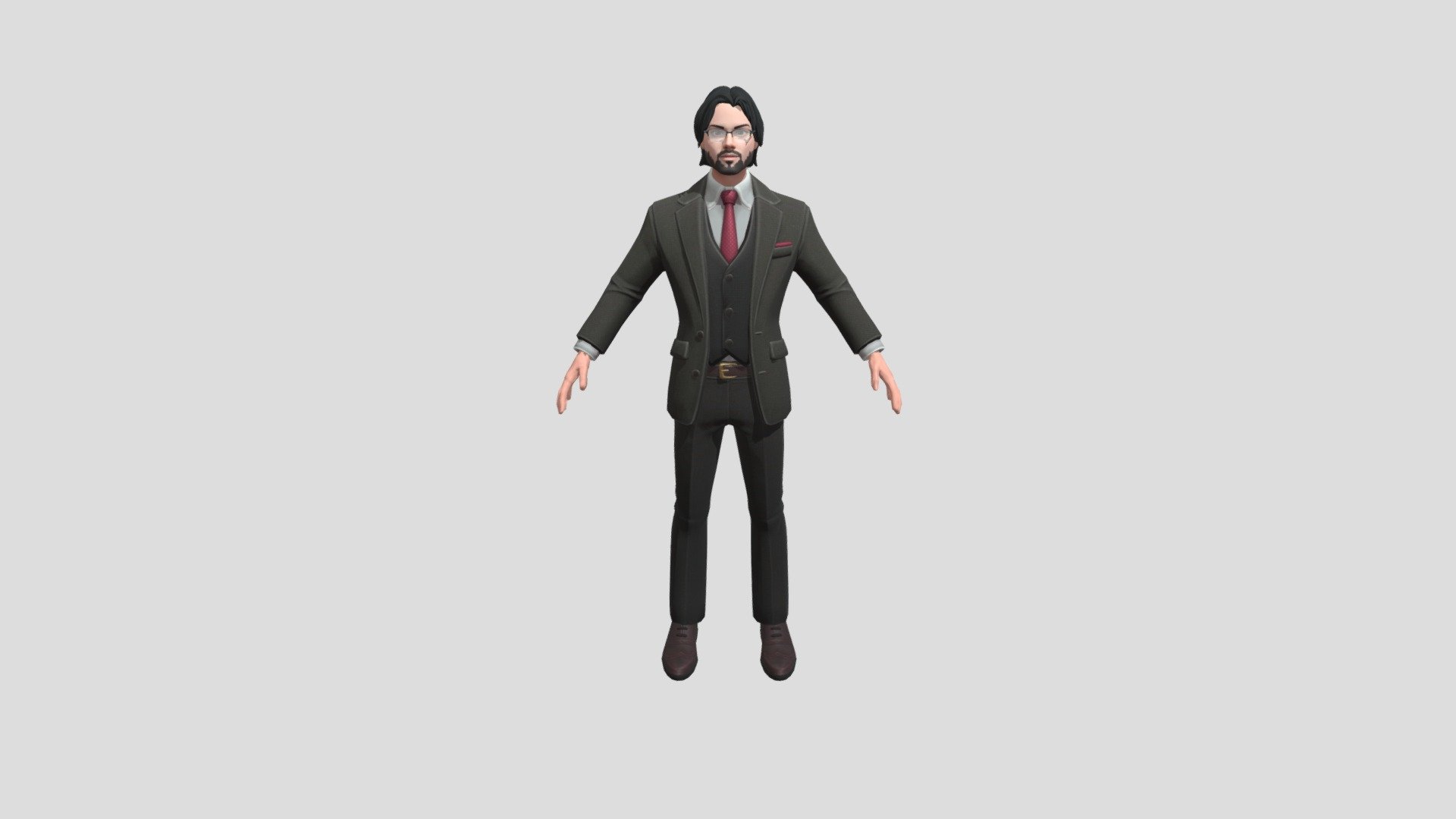 Professor Money Heist 3d model