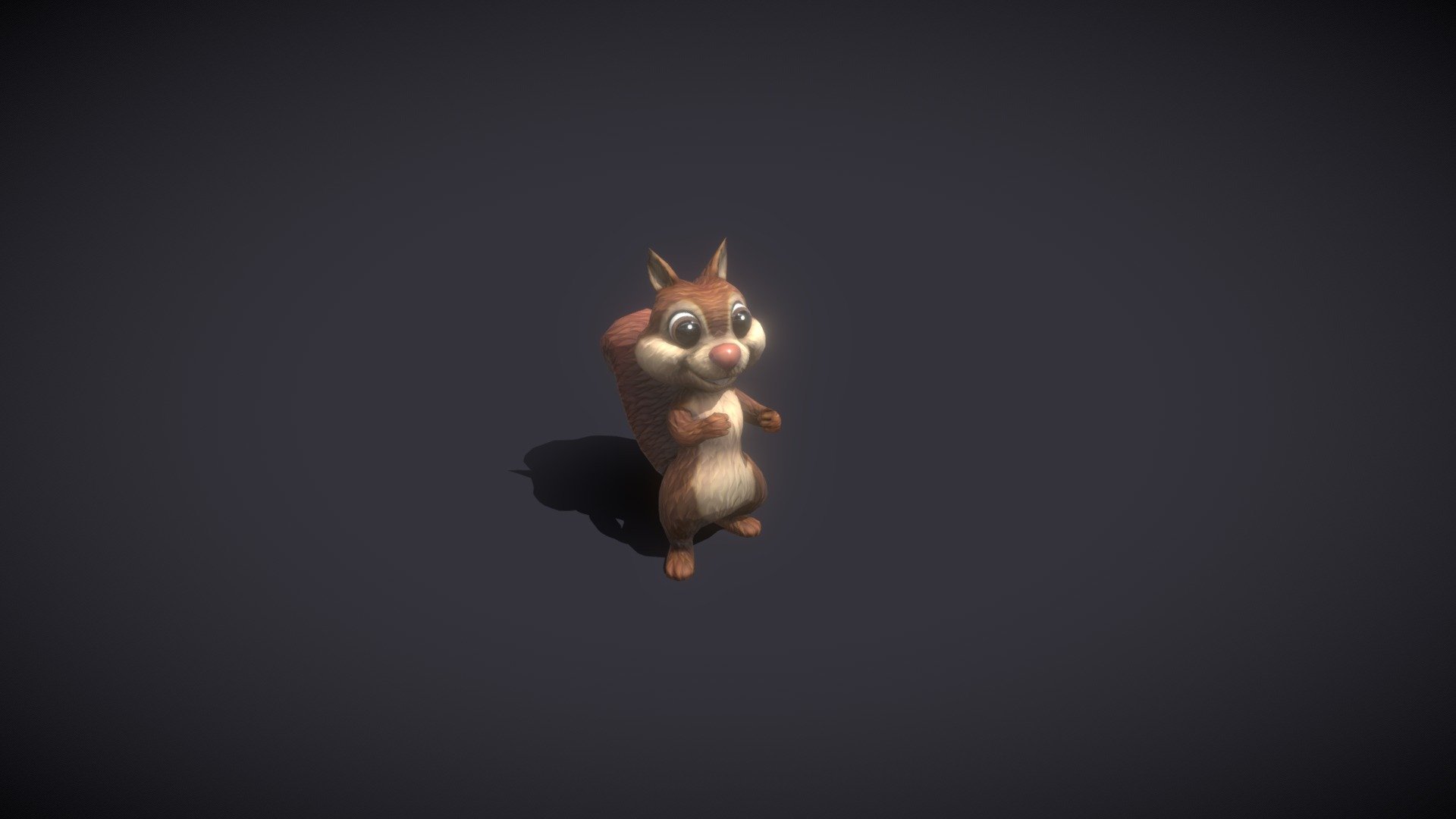 Cartoon Animated Squirrel 30 Animations 3D Model 3d model