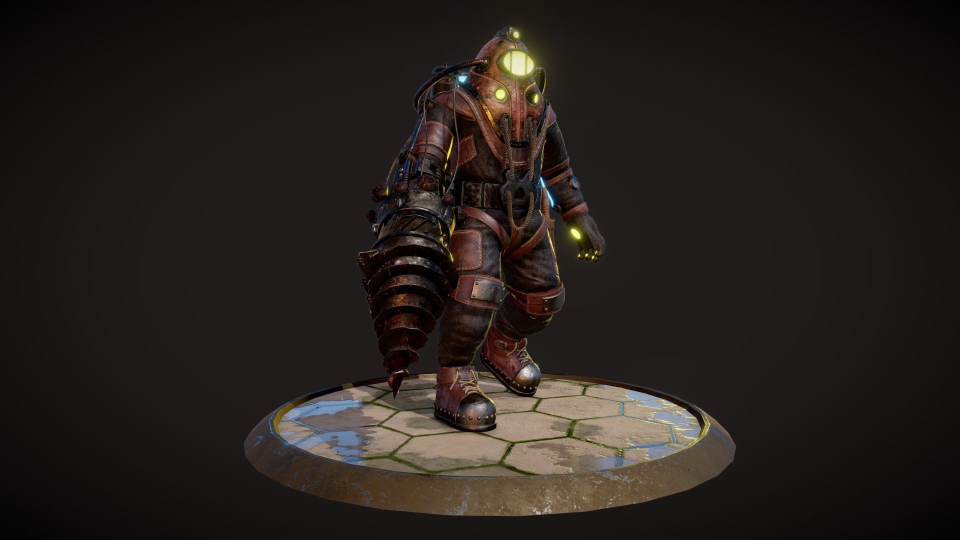 Big Daddy Bioshock 2 (Subject Delta) 3d model